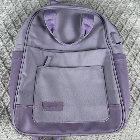 ZOMFELT Laptop Backpack Purple 15” USB Charging Port Padded Travel Bag - Picture 1 of 7